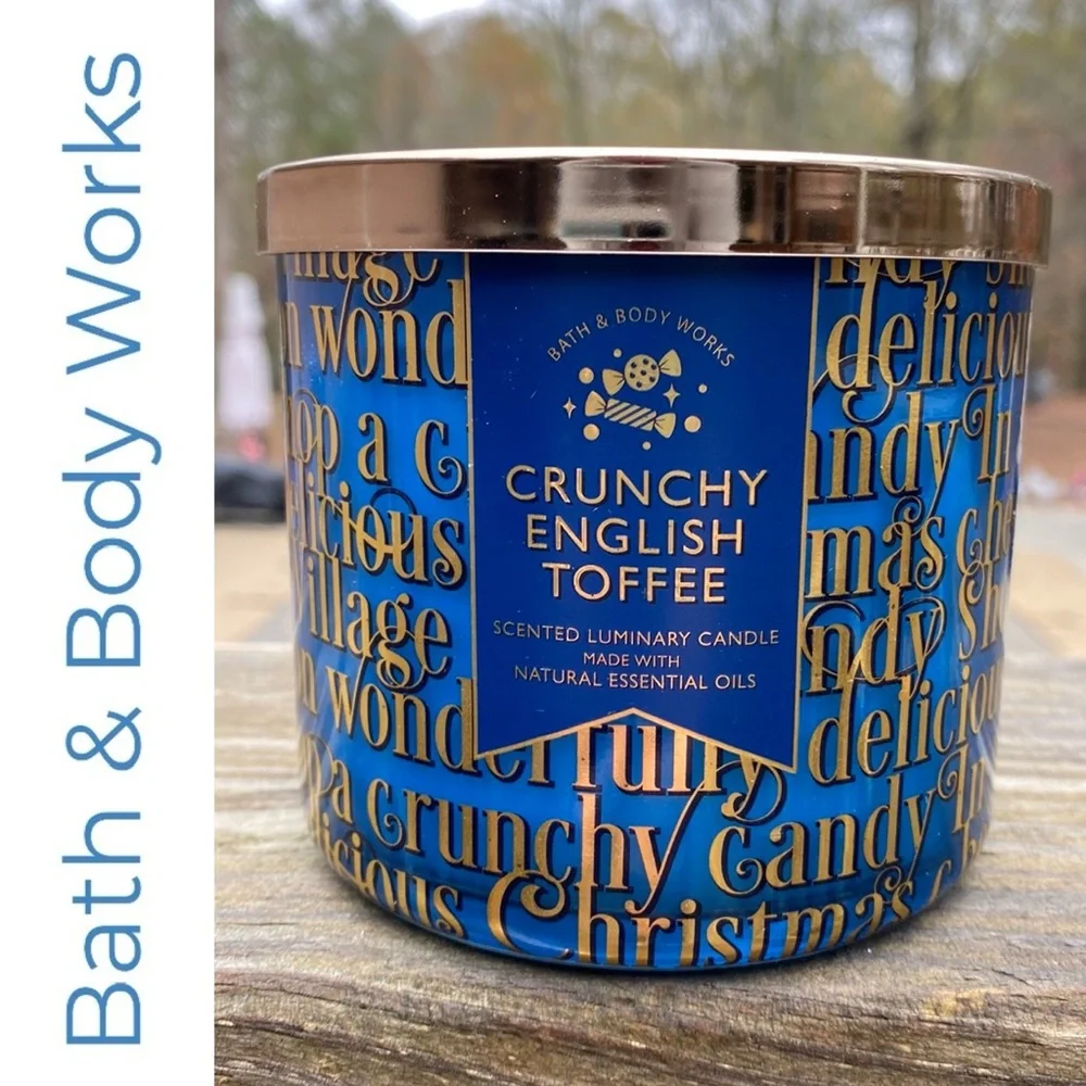 Bath & Body Works Crunchy English Toffee 3 Wick Candle